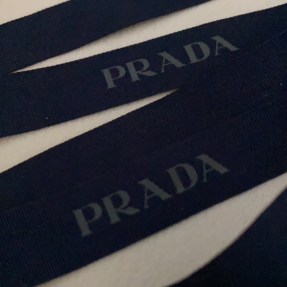 Auth Prada Logo Navy Ribbon - Picture 2 of 2